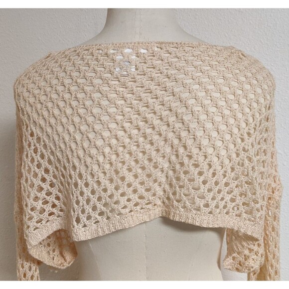 NEW Women's ALTAR'd STATE Cropped Crocheted Long Sleeve Top Small $49.95 - Picture 7 of 10